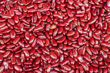 Bir Pazar, arka plan üzerinde kırmızı fasulye kapatın