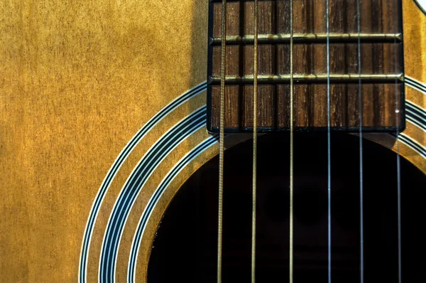 Dużych gitara akustyczna z dziura dźwięk — Zdjęcie stockowe