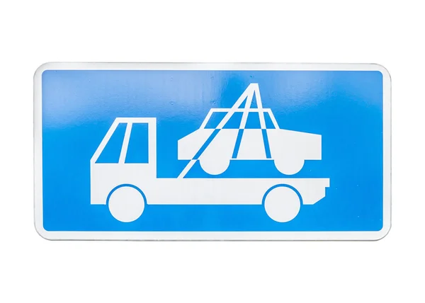 在没有停车标志分离拖车卡车标志 — 图库照片