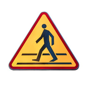 Trafik yaya trafik yol işaretleri uyarı