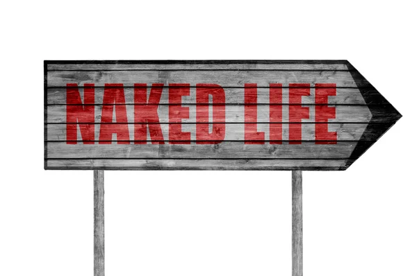 Red Naked Life madera aislada en blanco — Foto de Stock