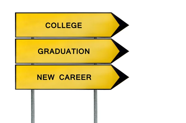 Yellow street concept career sign — Stock Photo, Image