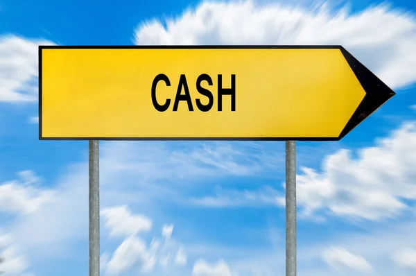 Yellow street concept cash sign — Stock Photo, Image