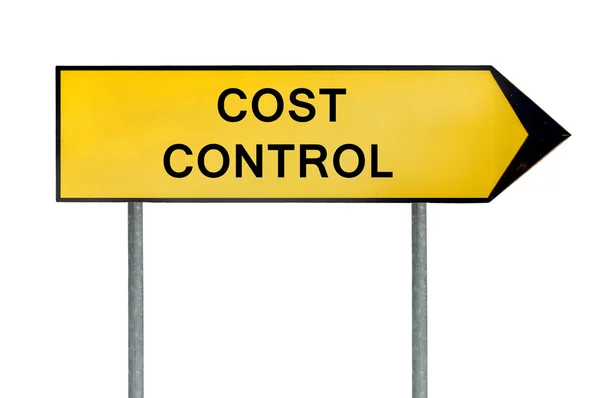 Yellow street concept cost control sign — Stock Photo, Image