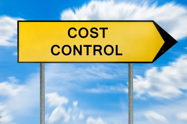 Yellow street concept cost control sign — Stock Photo, Image