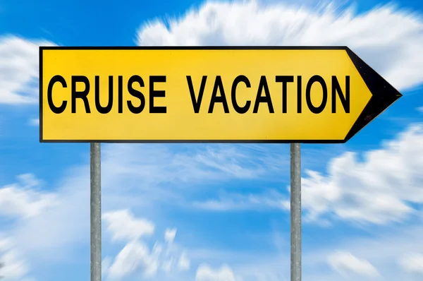 Gula gatan konceptet cruise vacation tecken — Stockfoto
