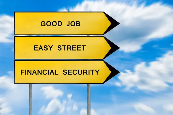 Yellow street concept finance sign — Stock Photo, Image