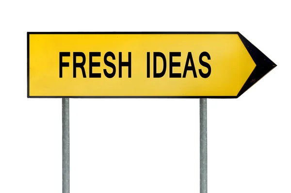 Yellow street concept fresh ideas sign — Stock Photo, Image