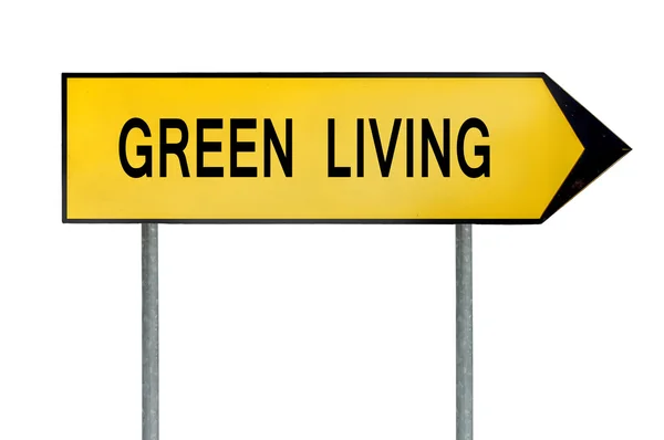 Geel straat concept groene levende teken verloren — Stockfoto