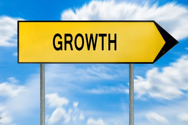 Yellow street concept growth sign — Stock Photo, Image