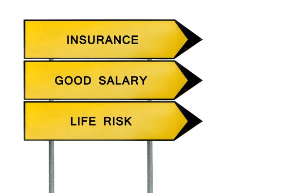 Yellow street concept insurance sign — Stock Photo, Image