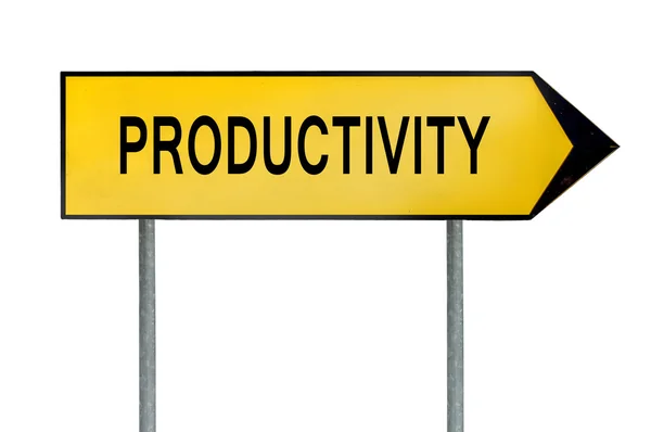 Rua amarela conceito sinal de produtividade — Fotografia de Stock