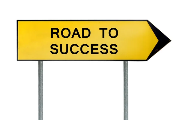 Rua amarela conceito estrada para o sinal de sucesso — Fotografia de Stock