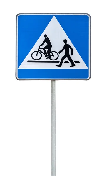 Cykel och gågatan underteckna isolerade cykel cykling och promenader — Stockfoto