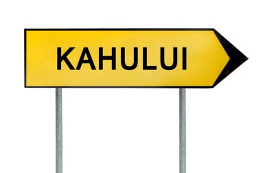 Kahului beyaz izole işareti sarı sokak kavramı