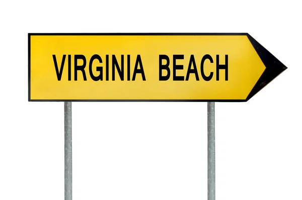Virginia Beach beyaz izole işareti sarı sokak kavramı — Stok fotoğraf