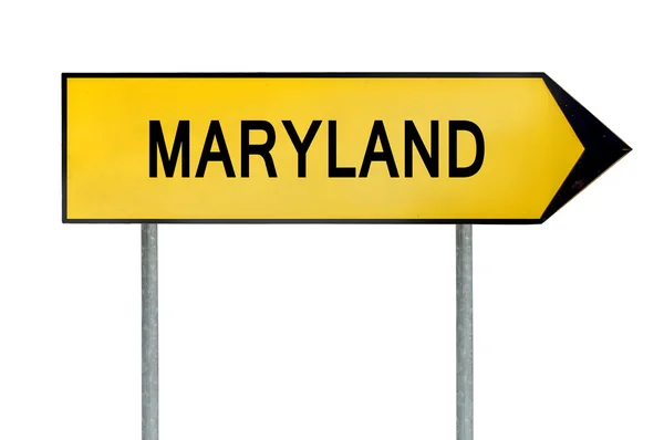 Signo de concepto de calle amarilla Maryland aislado en blanco — Foto de Stock