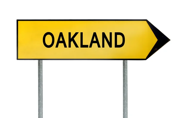 Yellow street concept sign Oakland isolated on white — Stock Photo, Image
