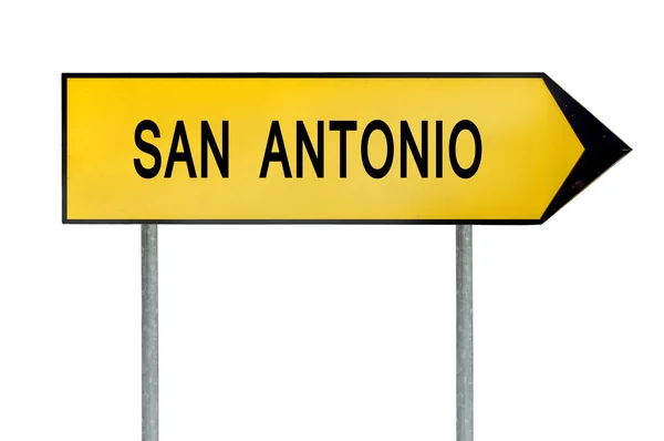 Amarelo rua conceito sinal San Antonio isolado no branco — Fotografia de Stock