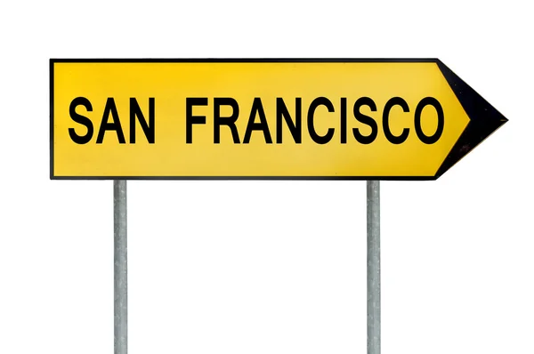 Signo de concepto de calle amarilla San Francisco aislado en blanco — Foto de Stock