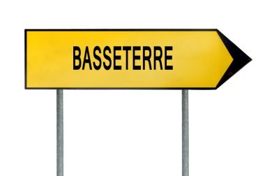 Basseterre beyaz izole işareti sarı sokak kavramı