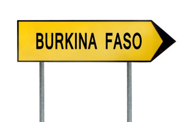 Burkina Faso beyaz izole işareti sarı sokak kavramı