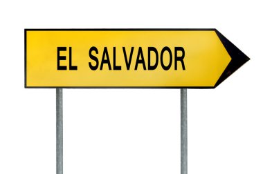 El Salvador beyaz izole işareti sarı sokak kavramı