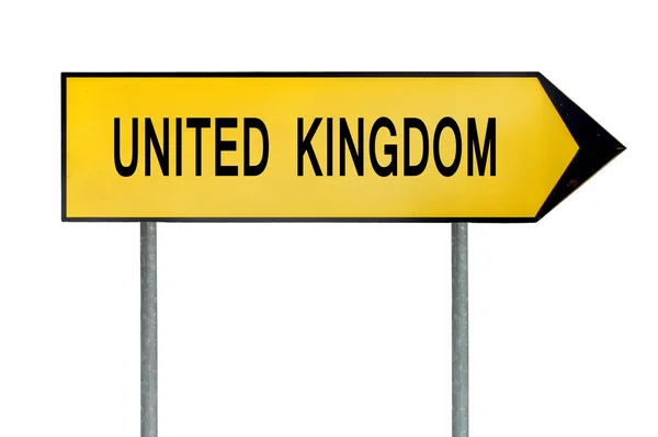Gula gatan konceptet tecken Storbritannien isolerad på vit — Stockfoto