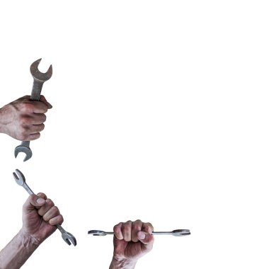 Beyaz arka plan üzerinde izole çeşitli mekanik aracı