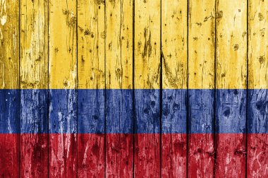 Columbia bayrağı boyalı ahşap çerçeve