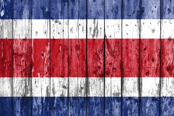 Flag of Costa Rica painted on wooden frame — Stock Photo, Image