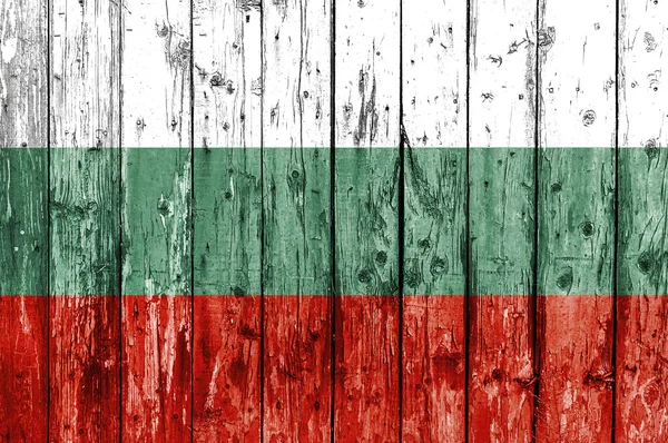 Flagga Bulgarien målade på träram — Stockfoto