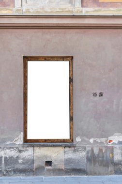 Wall Street'deki binasında üzerinde boş billboard