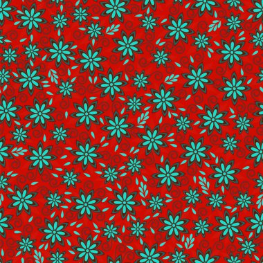 parlak çiçek desenli