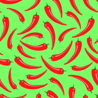 Kırmızı biberler dikişsiz desen