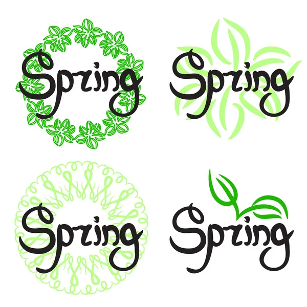 Spring logo. Vector illustration. — Stock Vector