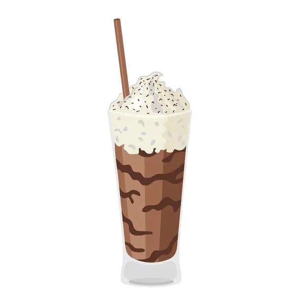 Un batido de chocolate. Café . — Vector de stock