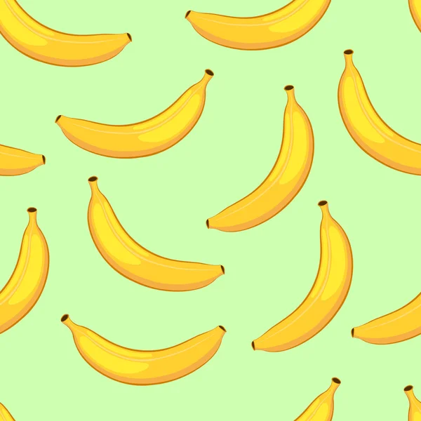 Banane dei cartoni animati su sfondo verde . — Vettoriale Stock
