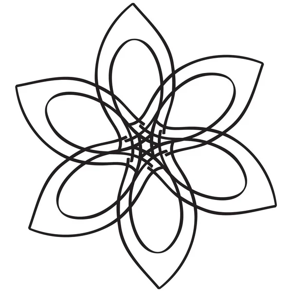 Bloemenelement Vector Illustratie — Stockvector