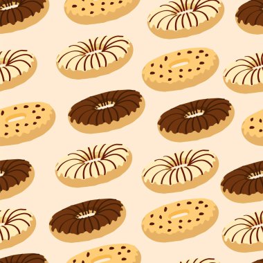 fırın deseni dikişsiz arkaplan vektör çizimi