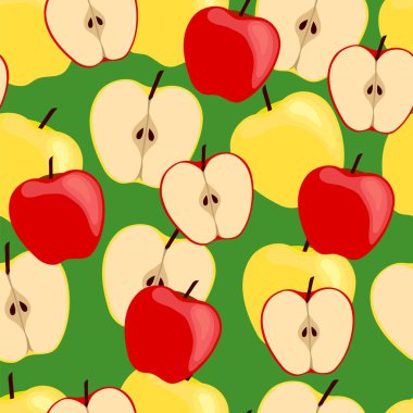 Elmalarla soyut ve pürüzsüz desen 