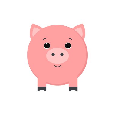 Domuz ikonu vektör illüstrasyon grafik tasarımı