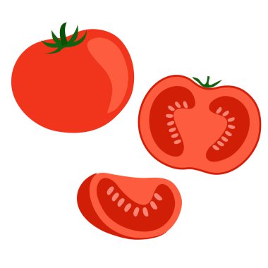Kırmızı olgun domateslerin vektör çizimi
