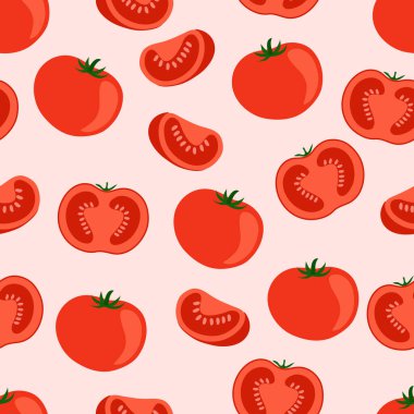 Kırmızı domateslerle kusursuz desen
