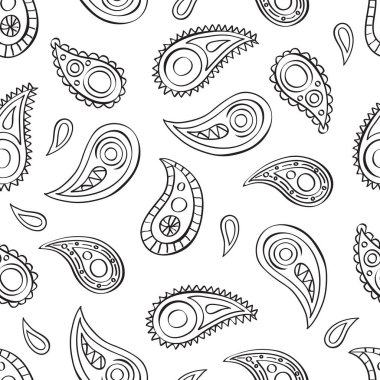 Siyah ve beyaz desenli kusursuz desen.