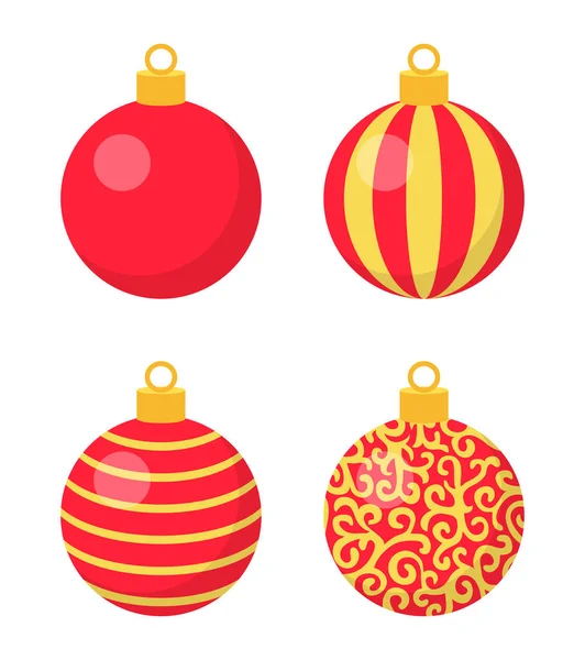 Icono Las Bolas Navidad Ilustración Vectorial — Vector de stock