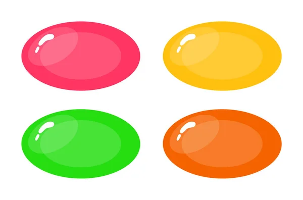 Illustration Vectorielle Bonbons Sucrés Colorés Sur Fond Blanc — Image vectorielle