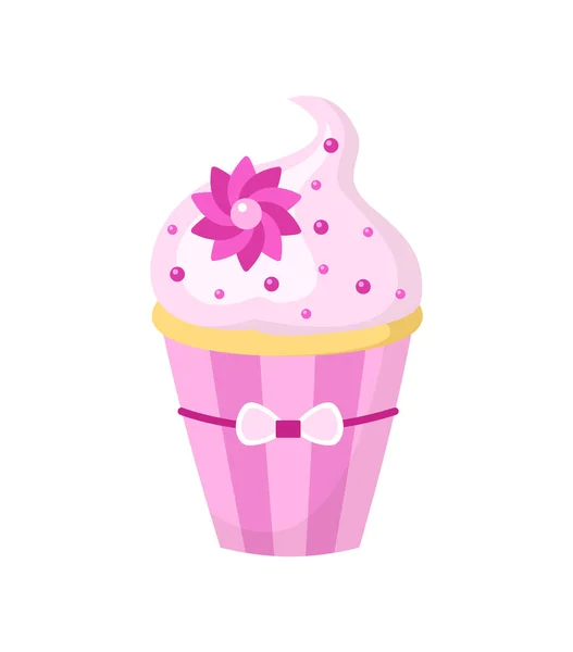 Vector Ilustración Delicioso Cupcake — Vector de stock