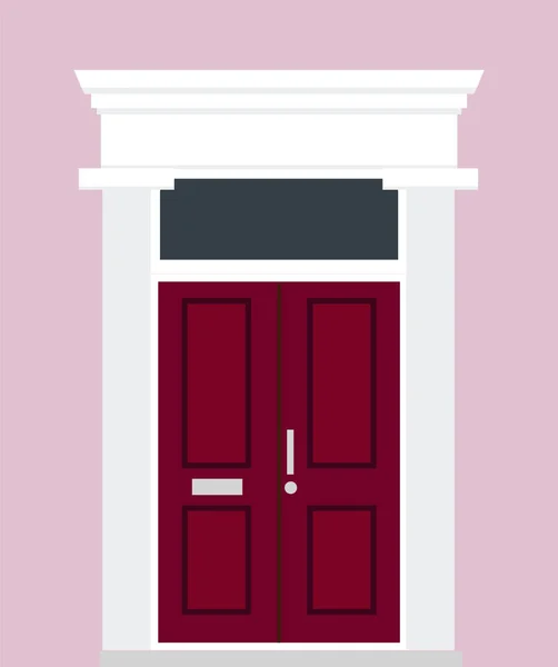 Flat Design Door Icon Vector Illustration — Stock Vector