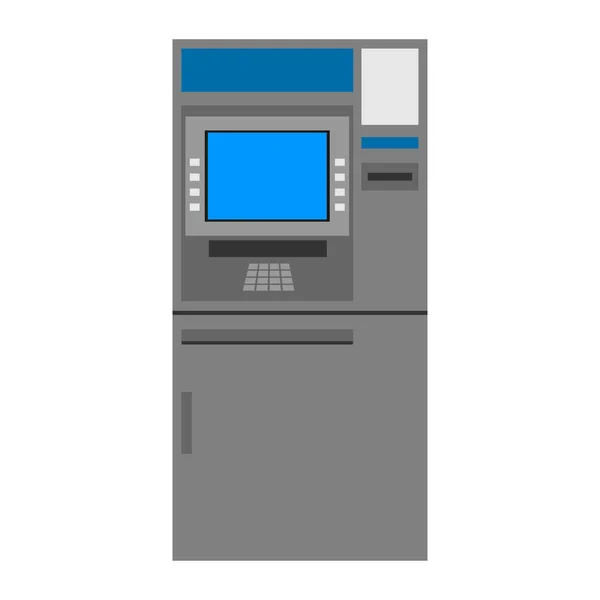 Ícone Máquina Atm Estilo Cartoon Isolado Fundo Branco Ilustração Vetor — Vetor de Stock